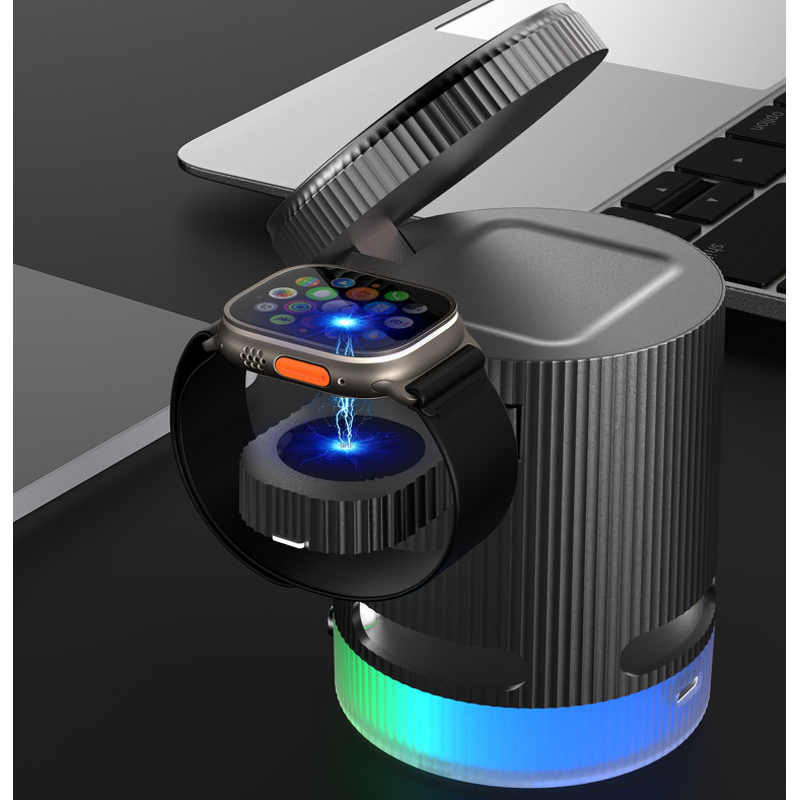 Wireless Charger Manufacturer - 15W 4-in-1 RGB Magnetic with Speaker Foldable Cube