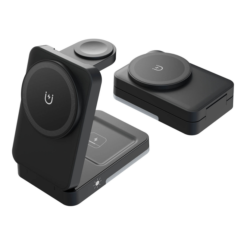 Wireless Charger Manufacturer - 3 in 1 Folding 15W for Phone Smart Watch Earphone