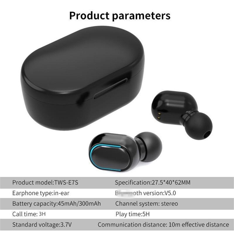 TWS Earphones Manufacturer - E7S Wireless 5.0 Stereo Noise Cancelling with Microphone