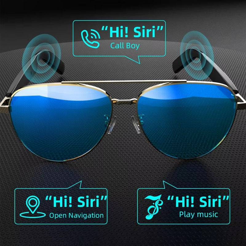Smart Glasses Manufacturer - BT 5.4 Touch Anti Blue Light Headphone With Mic for Riding