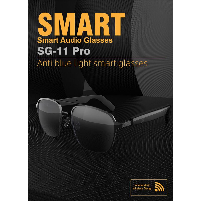 Smart Glasses Manufacturer - 360 Degree Wireless Headphone Music & Call Anti Blue Light