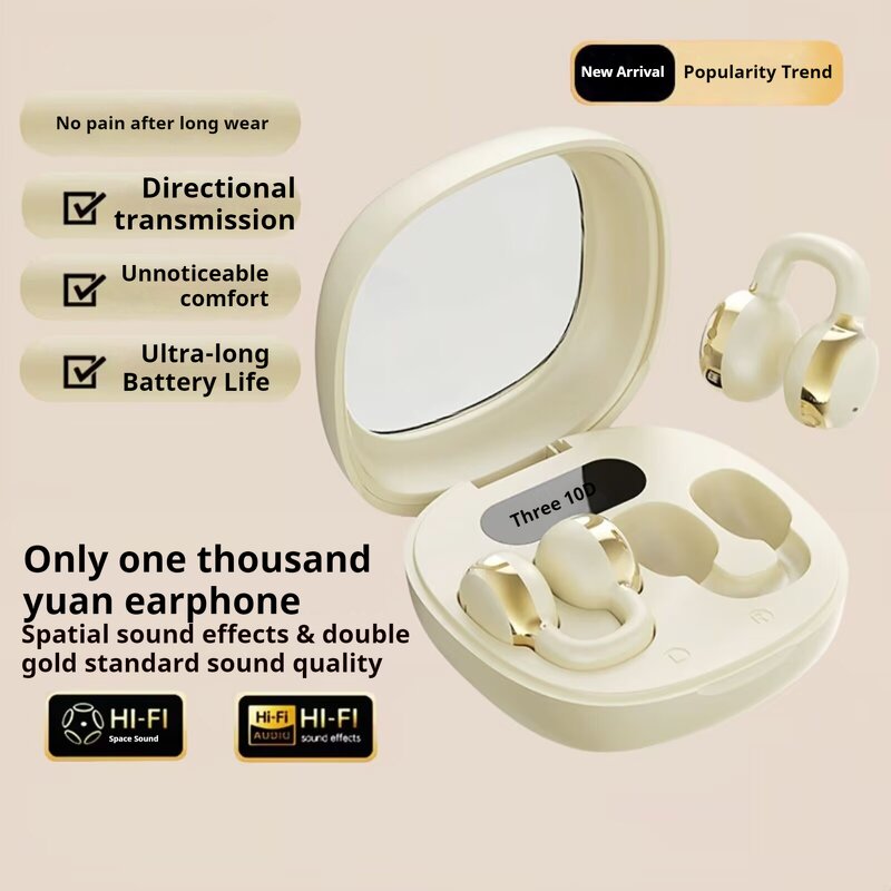 Earbuds Manufacturer - X31 Transparent Clip-On BT5.4 Sweat-proof for Running Gym