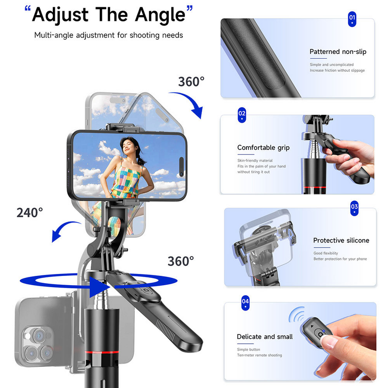 Selfie Stick Manufacturer - F16 Remote Control Retractable Tripod Anti-Shake for Dashboard