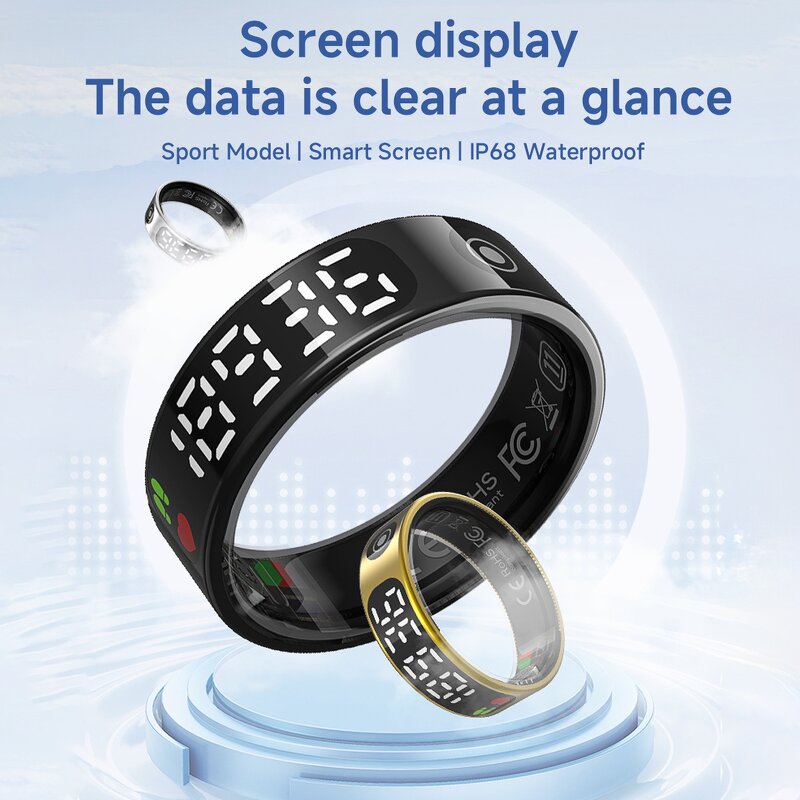 Smart Ring Manufacturer - LA380 Smart Sleep Step Tracking IP68 Waterproof Heart Rate Monitor