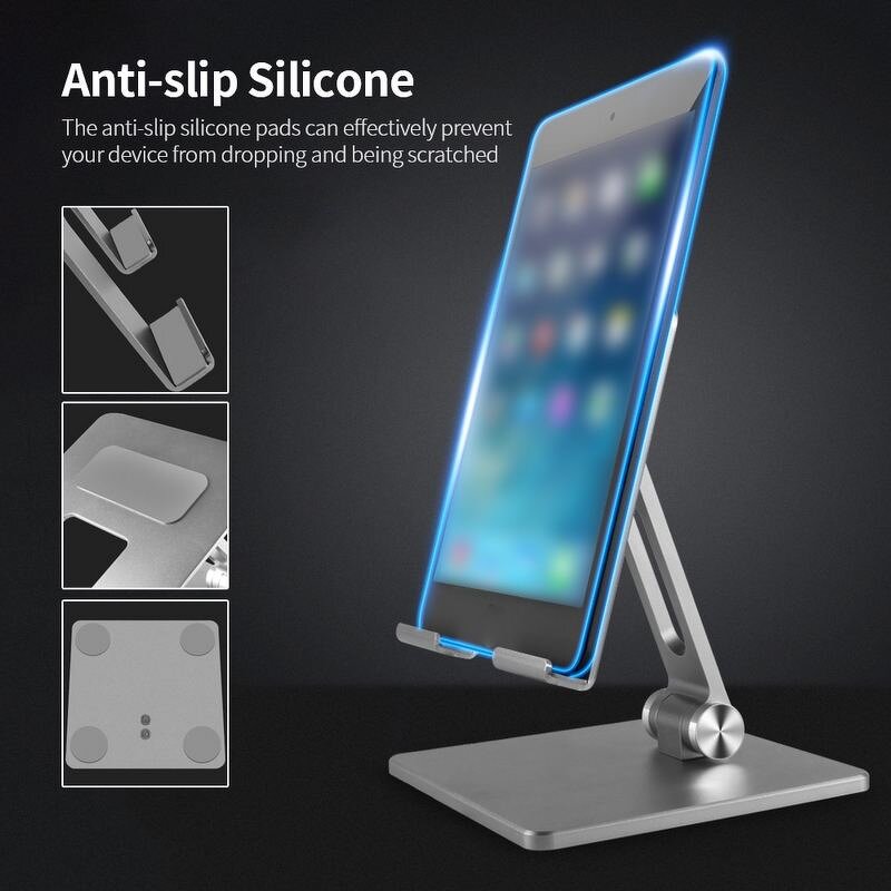 Tablet Stand Manufacturer - Carbon Steel Desktop Folding Flexible Mounting with OEM Logo