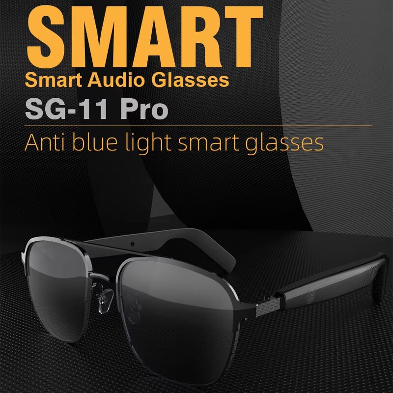 Smart Glasses Manufacturer - SG-11 Pro Anti Blue Light Wireless TWS Earphone for Riding