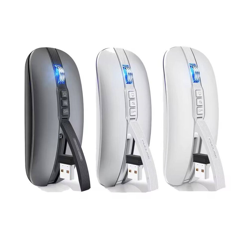 Wireless Mouse Manufacturer - USB Rechargeable 2.4GHz Mini RGB Optical 3D Aluminum Alloy