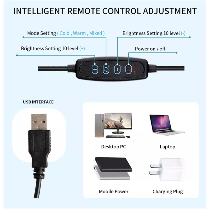 Ring Light Manufacturer - 10 Inch LED Selfie Warm Cold Light for Makeup