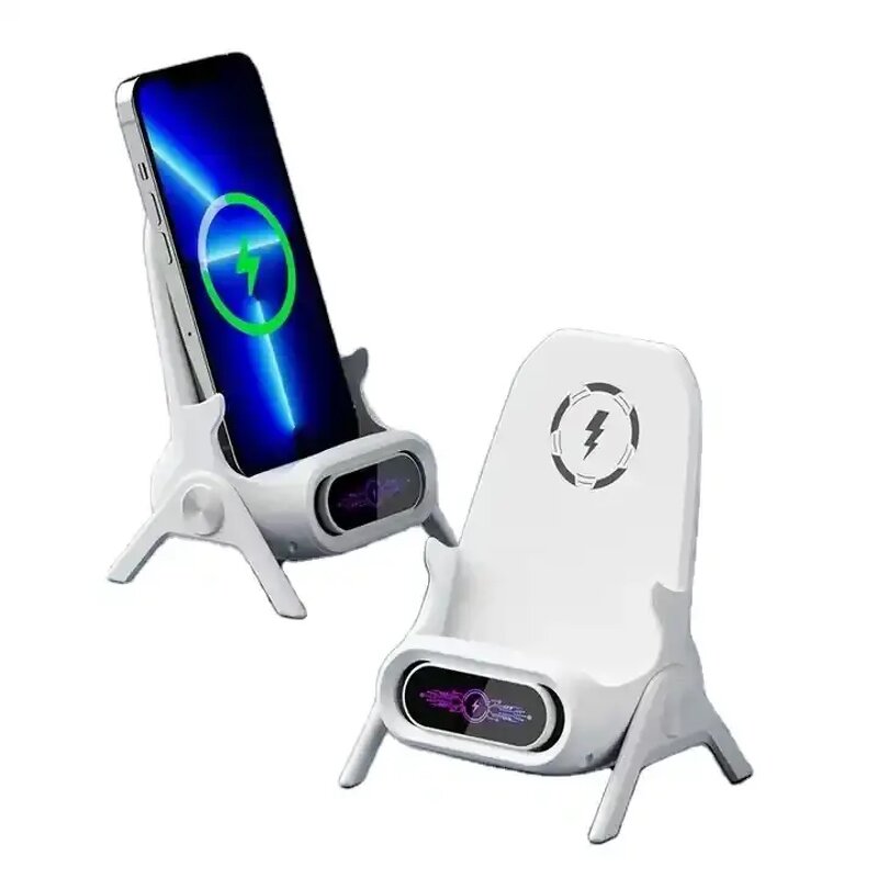 Wireless Charger Stand Manufacturer - Chair Design with 3 Magnetic Charger Socket Creative