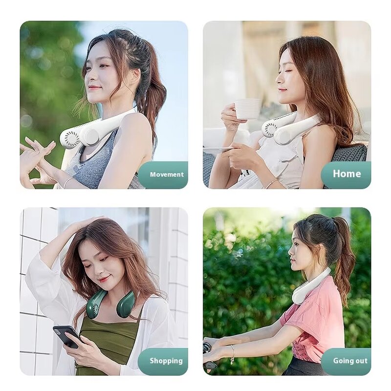 Neck Fan Manufacturer - Custom Leafless Hanging Silent Rechargeable Hand Free for Sport