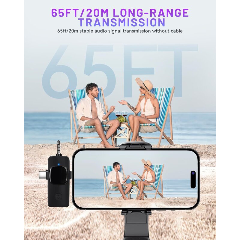 Lavalier Microphone Manufacturer - K15 Wireless Noise Reduction 3 in 1 Mini for Live Broadcast