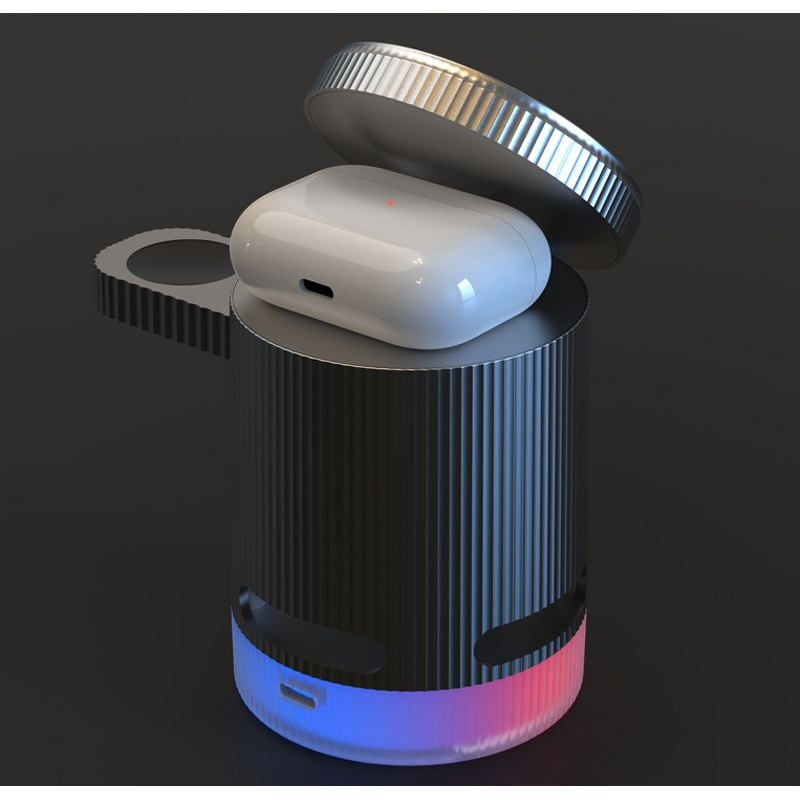 Wireless Charger Manufacturer - 15W 4-in-1 RGB Magnetic with Speaker Foldable Cube