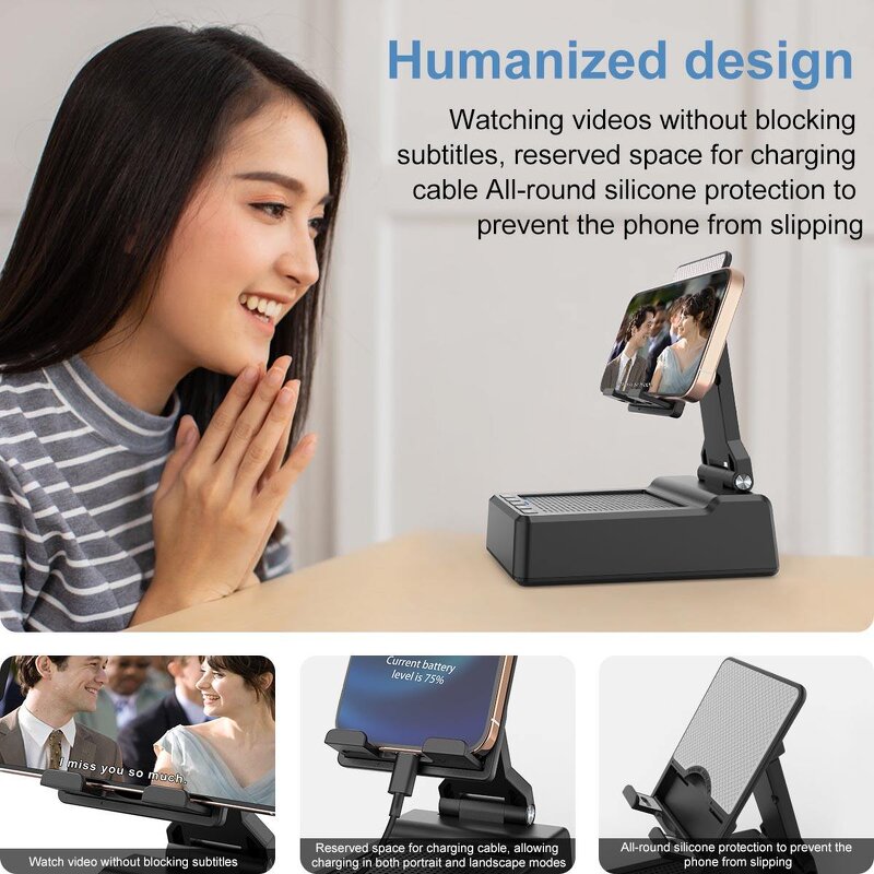 Power Bank Manufacturer - 5000mAh Rechargeable with Wireless Speaker & Folding Phone Holder Stand