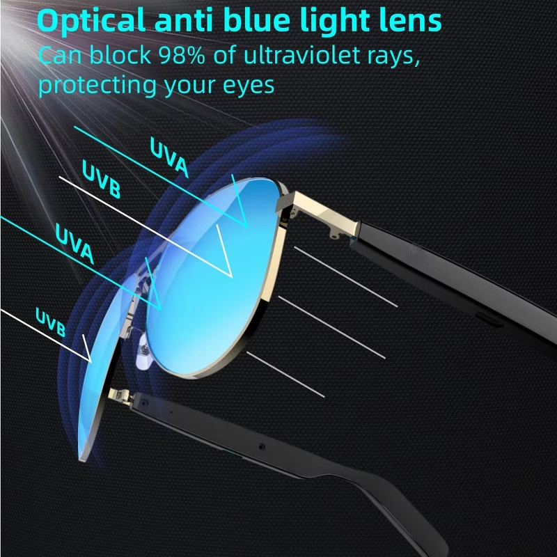 Smart Glasses Manufacturer - SG-13pro Wireless Headphones Anti UV/blue Light Multi-functional