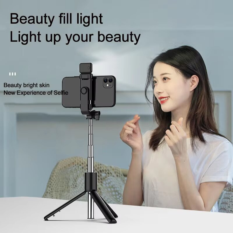 Selfie Stick Manufacturer - R1s with Fill Light Extendable Live Tripod with Remote