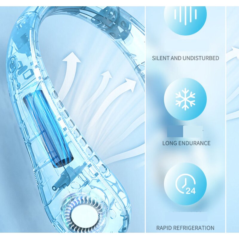 Neck Fan Manufacturer - Hanging 3 Level Speed Portable with Built-in Lithium Battery