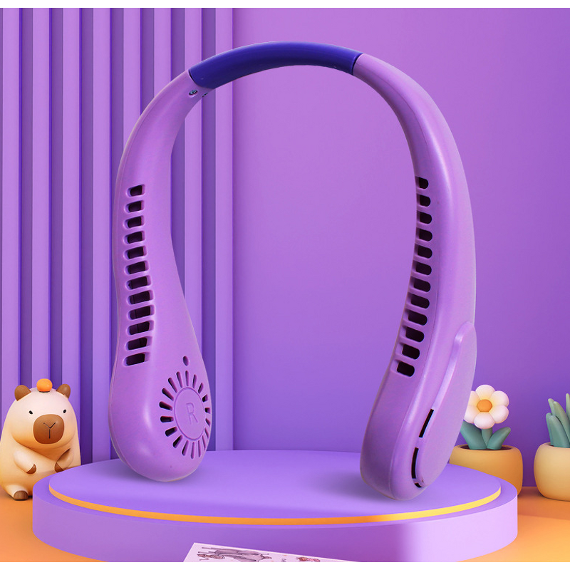 Neck Fan Manufacturer - USB Rechargeable Lazy Outdoor 3 Level Bladeless Colorful