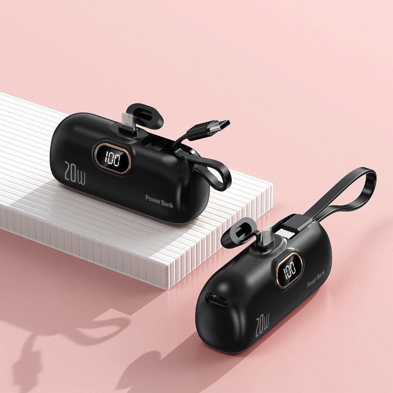 Power Bank Manufacturer - 5000mAh Mini Type C Digital Display Fast USB Wireless Capsule