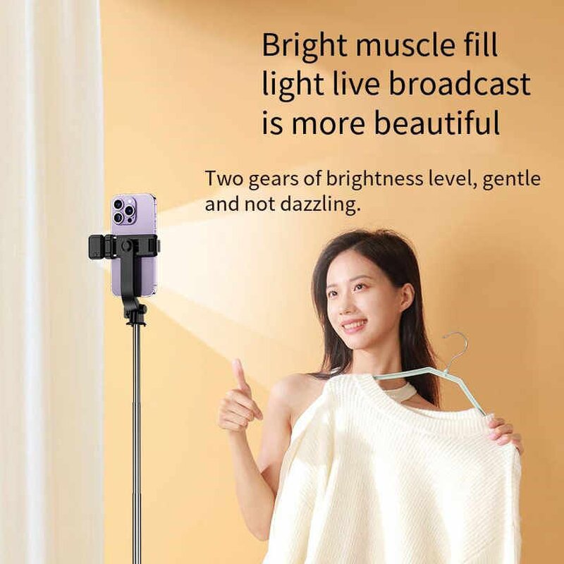 Selfie Stick Manufacturer - R1S-L with LED Light 1.7m Metal Portable Tripod