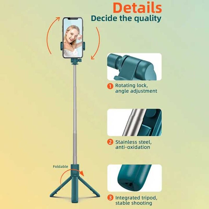 Selfie Stick Manufacturer - R1 360 Rotation 71cm Folding Tripod Portable Lightweight