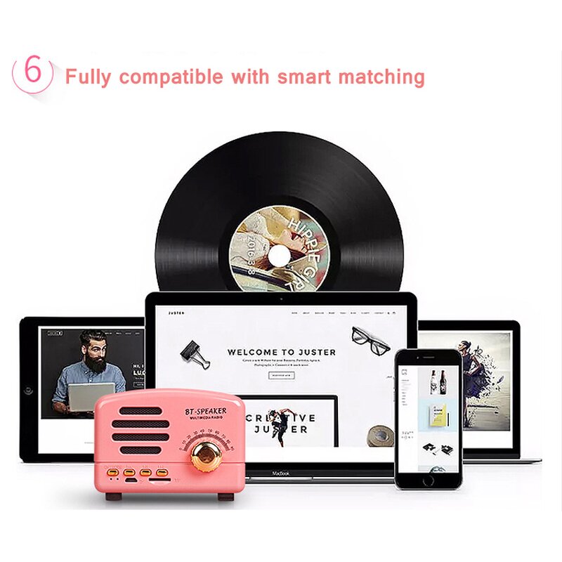 Wireless Speaker Manufacturer - Retro with FM Radio Portable Mini USB with OEM Logo