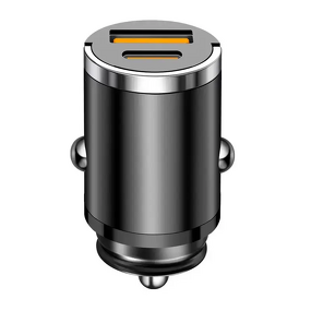 Car Charger Manufacturer - QC3.0 + PD Dual Port Type-C 30W Fast with Ring