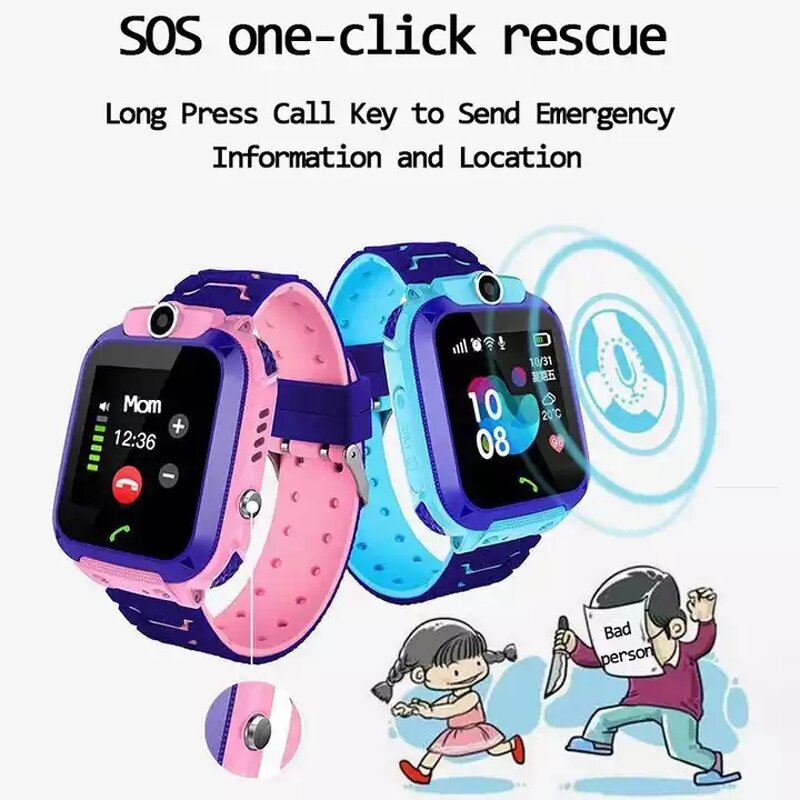 Smart Watch Manufacturer - Q12 GPS Tracking SOS Waterproof Dual Side Calling for Kids