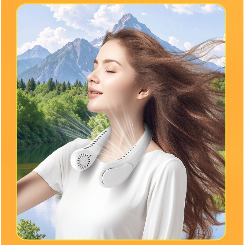 Neck Fan Manufacturer - Colorful Cute Mini Hanging USB Charging Bladeless for Sports
