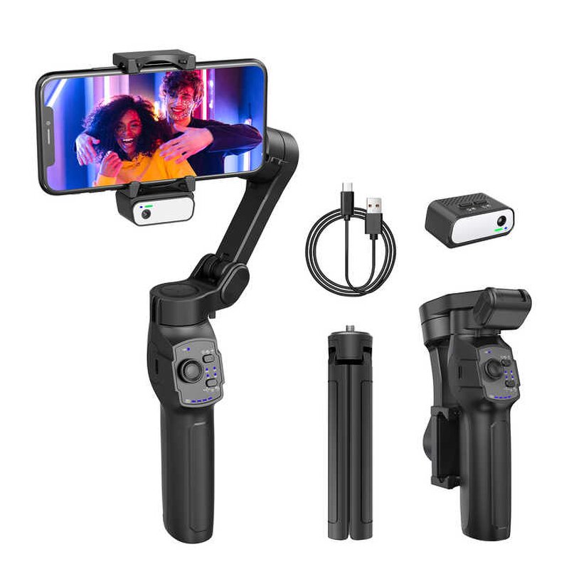 Gimbal Stabilizer Manufacturer - 360 View Foldable AI Auto Face Tracking with Fill Light