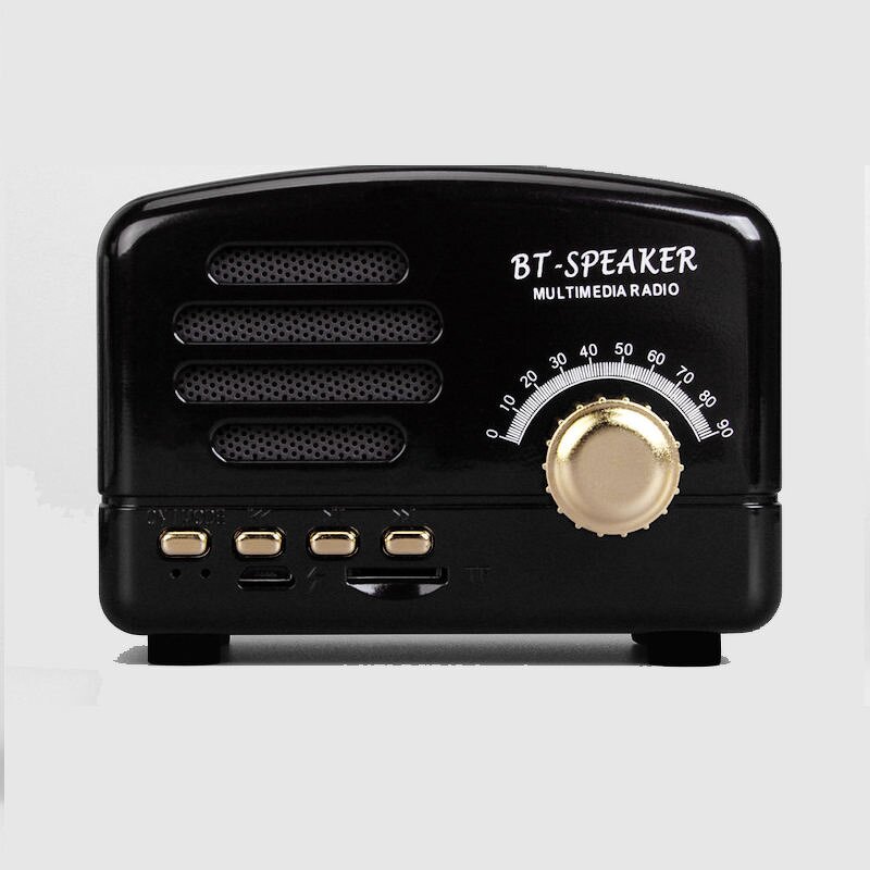 Wireless Speaker Manufacturer - Mini Retro Style with FM Function BT Built-in Battery