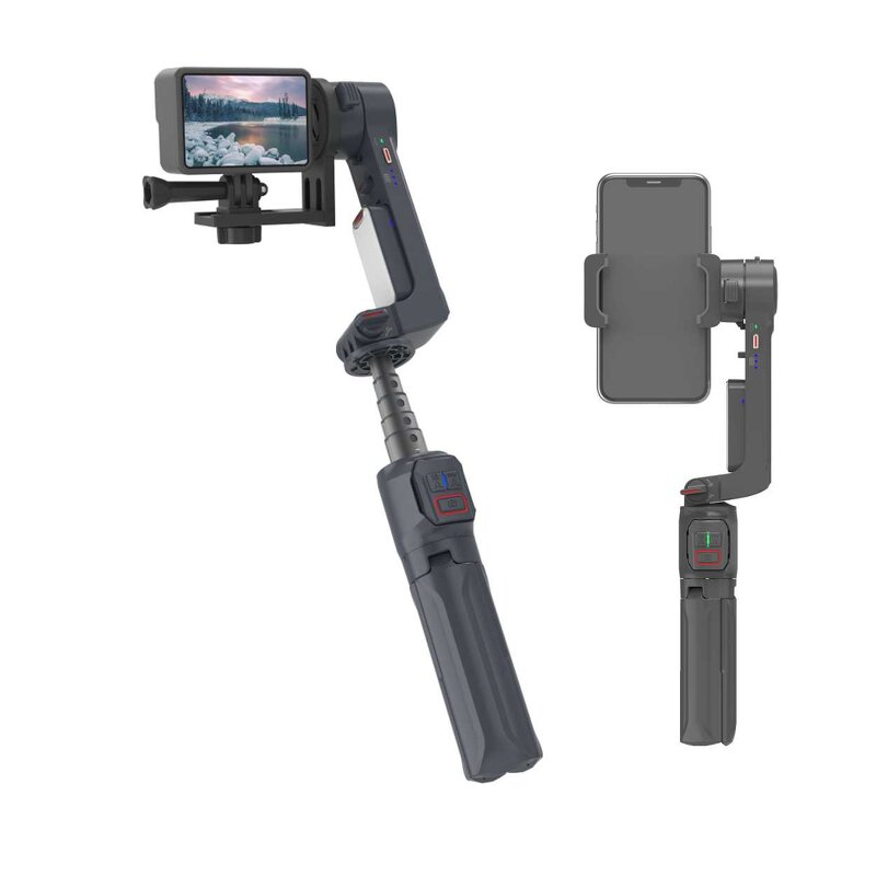Gimbal Stabilizer Manufacturer - 360 View Foldable AI Auto Face Tracking with Fill Light