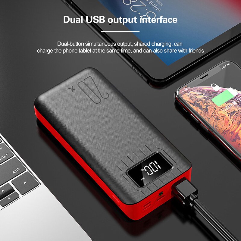 Power Bank Manufacturer - 20000mah with LED Digital Display Fast Charge Dual USB