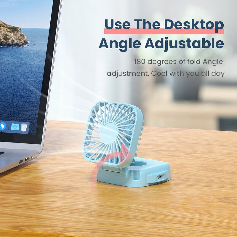 Portable Fan Manufacturer - USB Rechargeable Mini with Mirror Pocket Folding 3 Speed