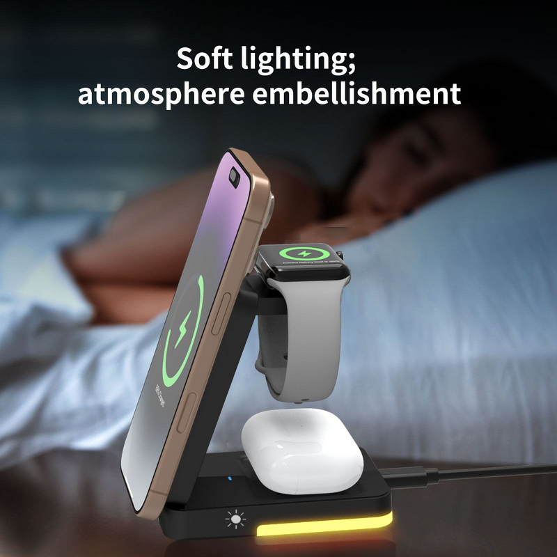 Wireless Charger Manufacturer - 15W Magnetic Multi-functional for Phone Earphone Watch