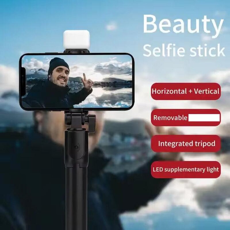 Selfie Stick Manufacturer - R1S Extendable 71cm 360 Rotatable with LED Light for Vlog