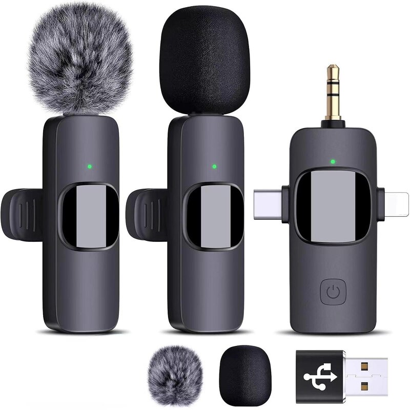 Lavalier Microphone Manufacturer - 3 in 1 Mini Wireless Noise Reduction for Live Stream