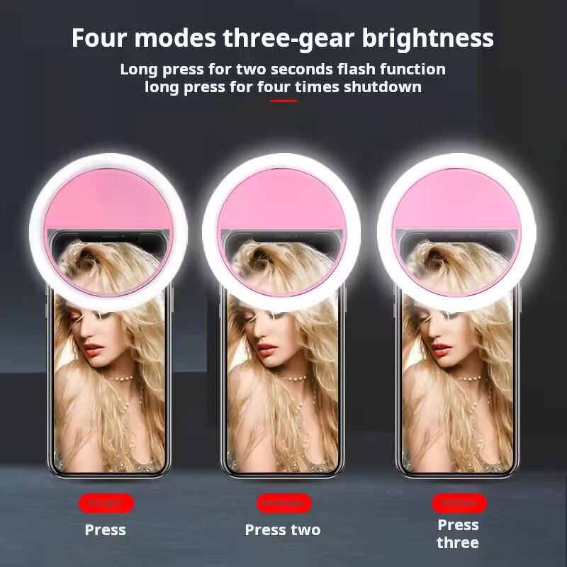 Fill Light Manufacturer - Portable Rechargeable USB Clip Selfie Ring Light 36 LED Beans