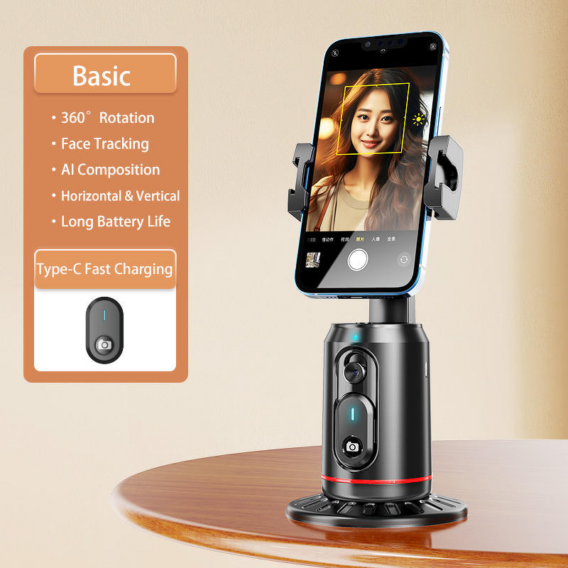 Phone Holder Stabilizer Manufacturer - 360 Degree Auto Face Tracking Desktop Tripod