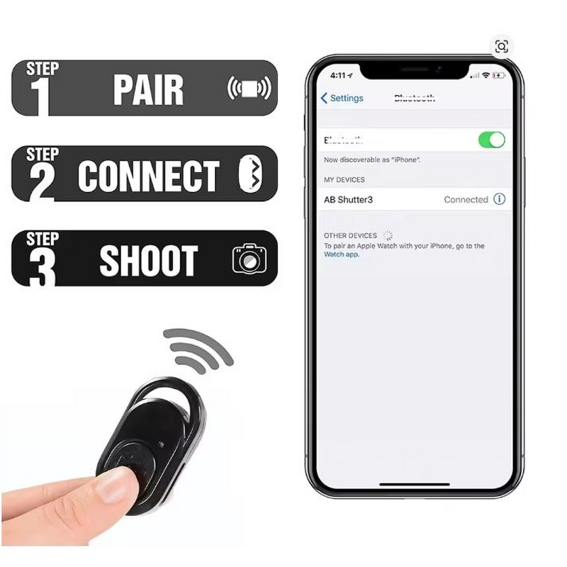 Remote Shutter Manufacturer - Elfies Wireless BT Clicker for Smartphones IOS Android