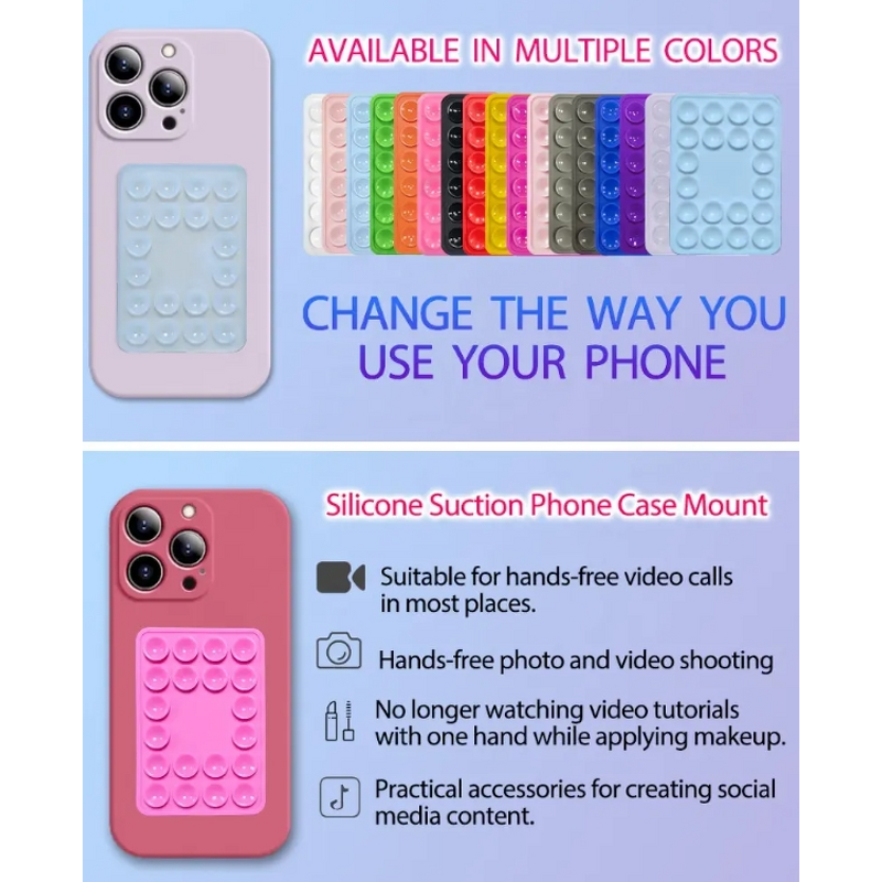 Phone Holder Manufacturer - 20 Cup Silicone Strong Suction Grip Back Sticker