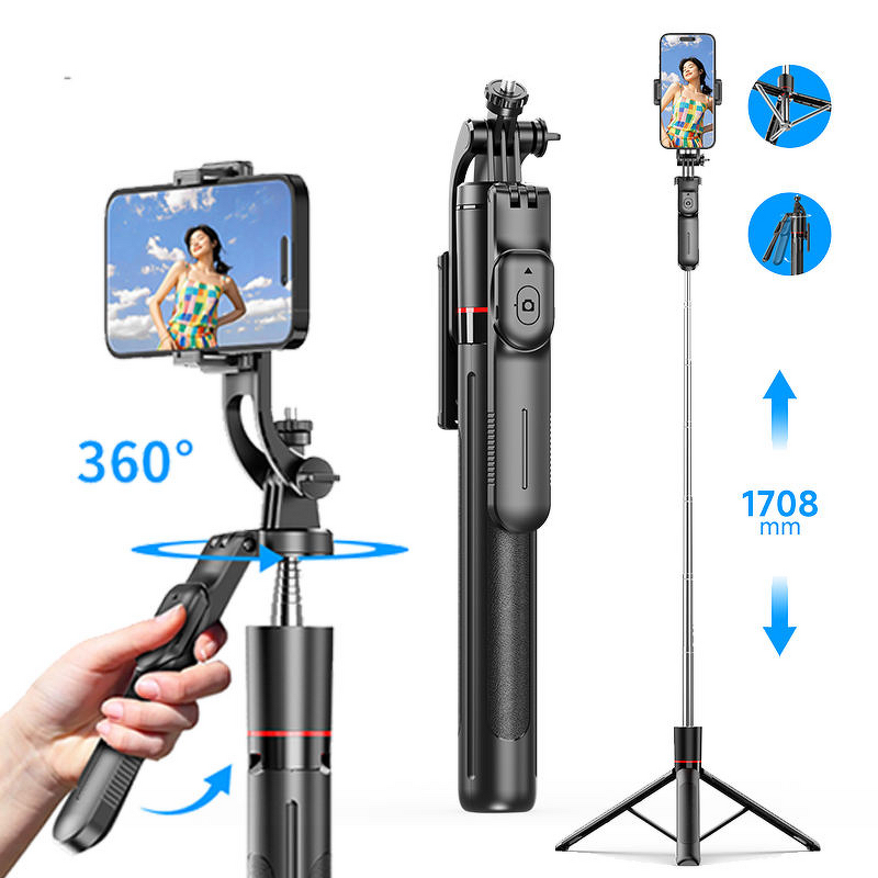 Selfie Stick Manufacturer - F16 Remote Control Retractable Tripod Anti-Shake for Dashboard