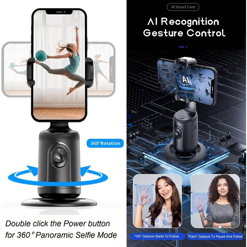 Phone Holder Manufacturer - Portable Flexible Auto AI Desk Monopod 360 Rotation