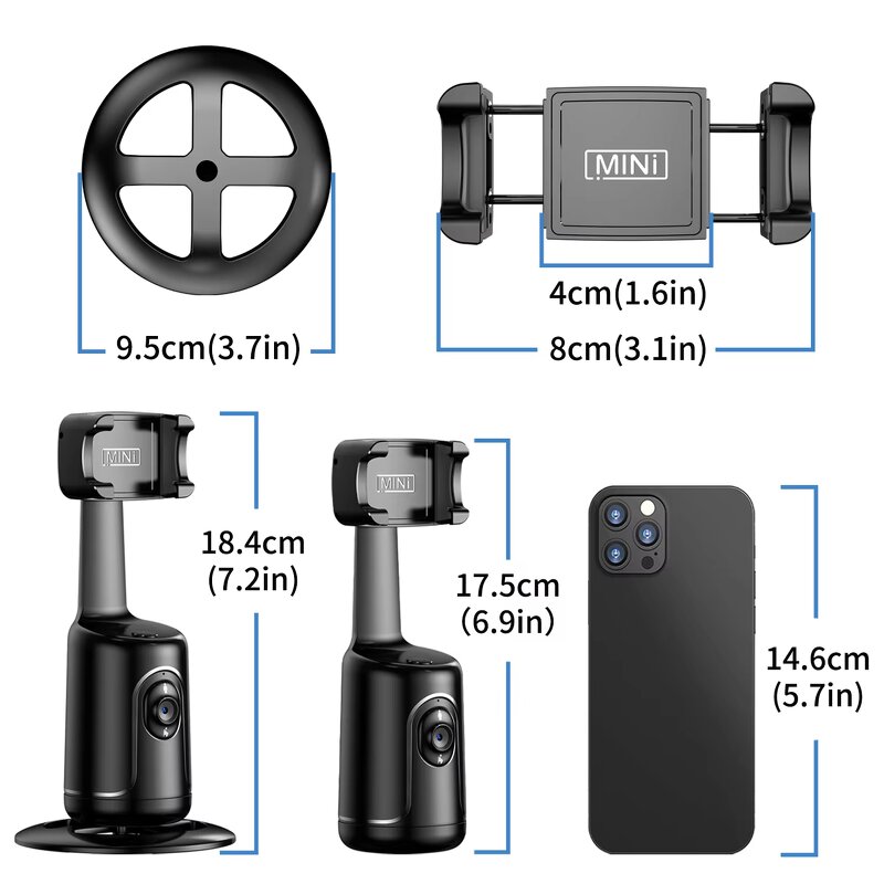 Tripod Gimbal Manufacturer - AI Face Tracking 360 Degree Rotate P01 for Live Vlog