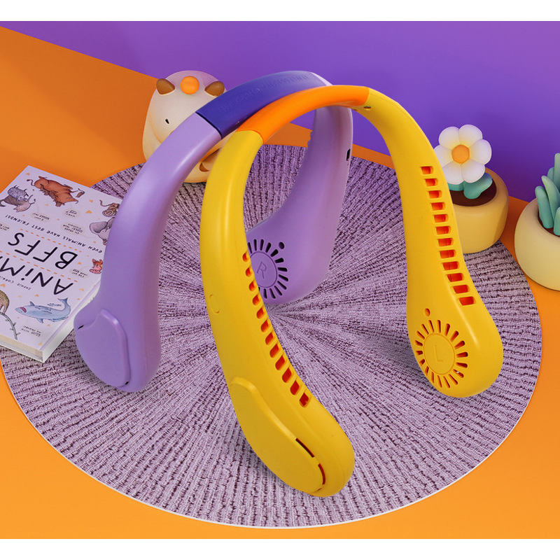 Neck Fan Manufacturer - USB Rechargeable Lazy Outdoor 3 Level Bladeless Colorful