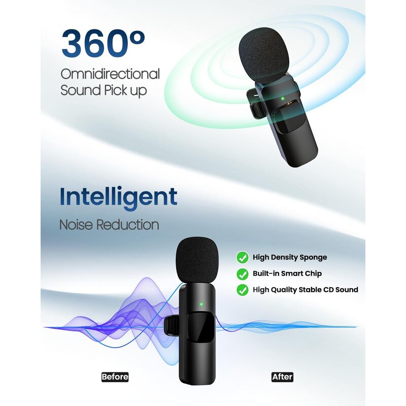 Lavalier Microphone Manufacturer - K8 Wireless Clip for Interview Single for Tiktok Live Stream