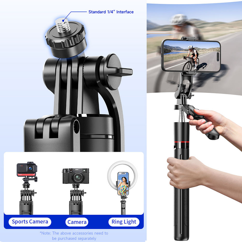 Selfie Stick Manufacturer - F16 Remote Control Retractable Tripod Anti-Shake for Dashboard
