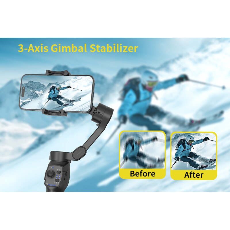 Gimbal Stabilizer Manufacturer - 360 View Foldable AI Auto Face Tracking with Fill Light
