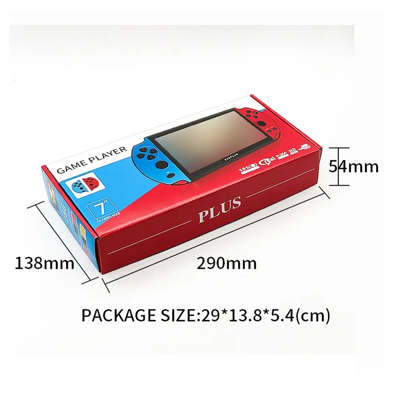Handheld Game Console Manufacturer - 7 Inch X12 Plus Portable Built-in 10000 Games