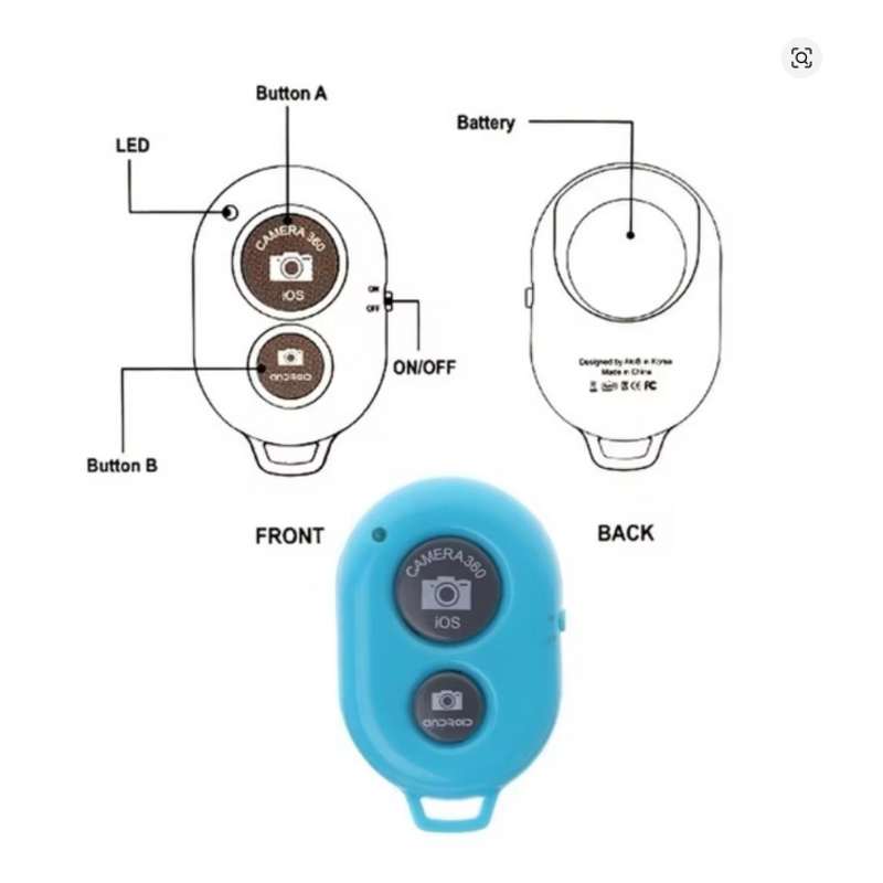 Remote Shutter Manufacturer - BT Wireless for Mobile Phones Selfie Photography