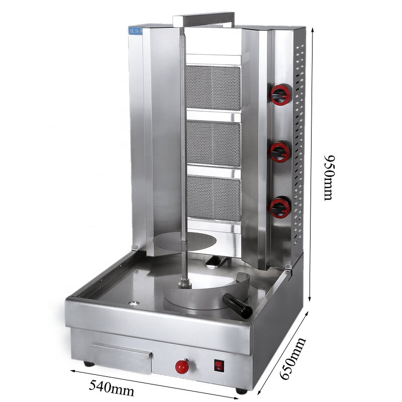 Kebab Shawarma Machine - Manufacturer - Gas 3-burner CG-800 Doner Grill Equipment